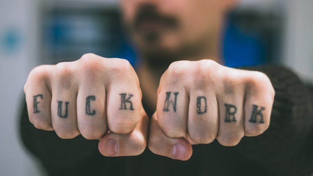 Tattoo on my colleague hands