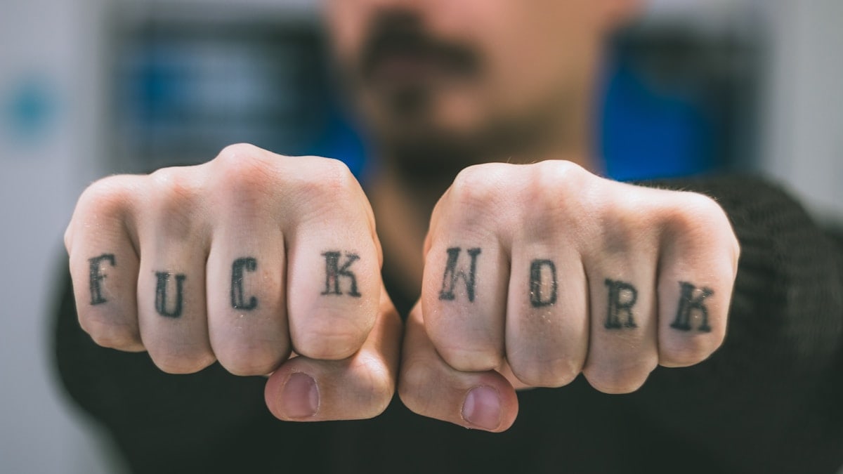 Tattoo on my colleague hands